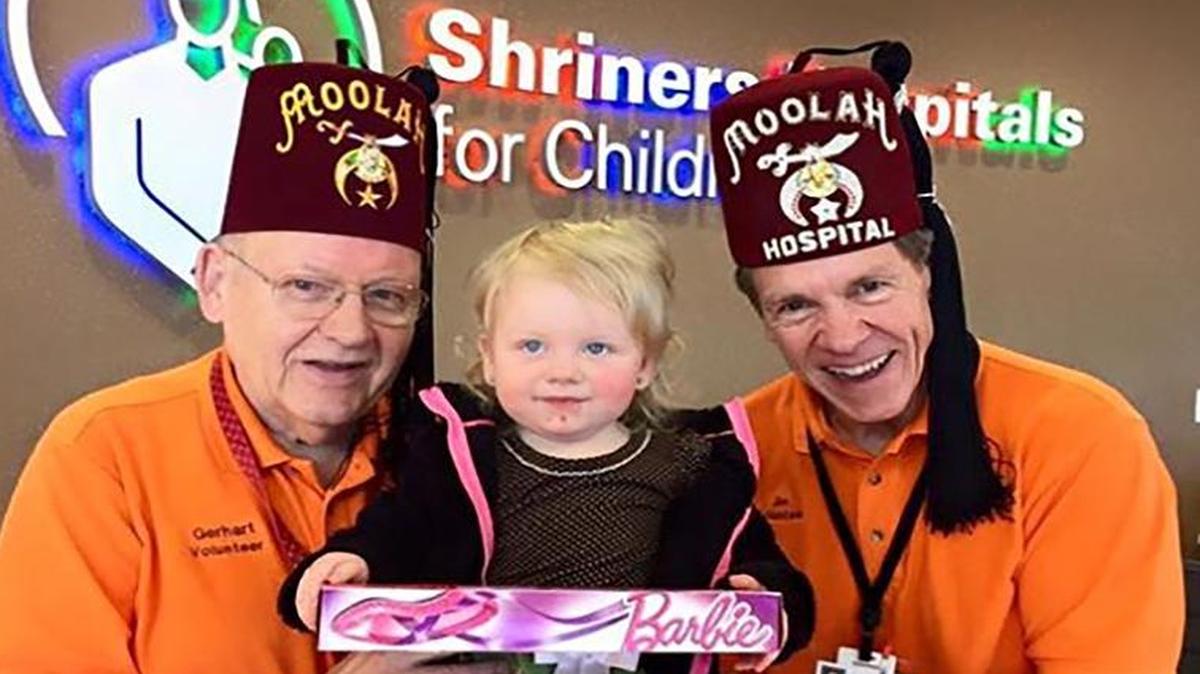 August, the youngest daughter of New Douglas residents David and Whitney Ernst, is looking forward to a bright future after receiving fantastic care at Shriners Hospitals for Children. Her most recent celebration was the removal of her cast. August shows off the new Barbie doll she got from her Shriner friends for being a brave girl. Her next appointment is slated for her second birthday.