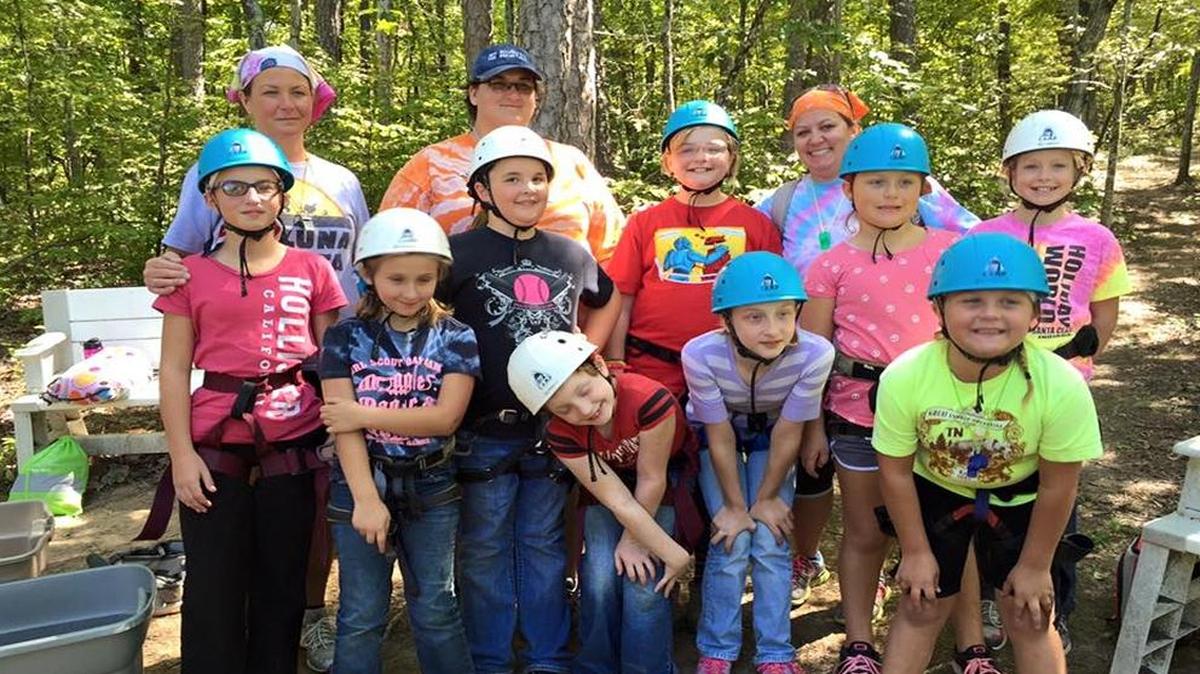 
Troop 426 of New Douglas visited Camp Butterfly in Farmington, Mo. It was a fun experience for the girls. This was their first time climbing and rappelling. They loved to canoeing and paddle boating. “The bond between all the girls there is amazing. They are true Girl Scouts. They are there to support and encourage each other,” said troop volunteer parent, Candy Rensing. Front row from left are Mattie McNeally, Joanna Fogg and Haliegh Rensing; second row, Elizabeth Brown, Lexi Fogg, Erin Brown, Morgan Jarrell, Hannah Rensing and Cheyenne Choat; back row, Candy Rensing, Rachel Fogg and Hannah Bassett. 

