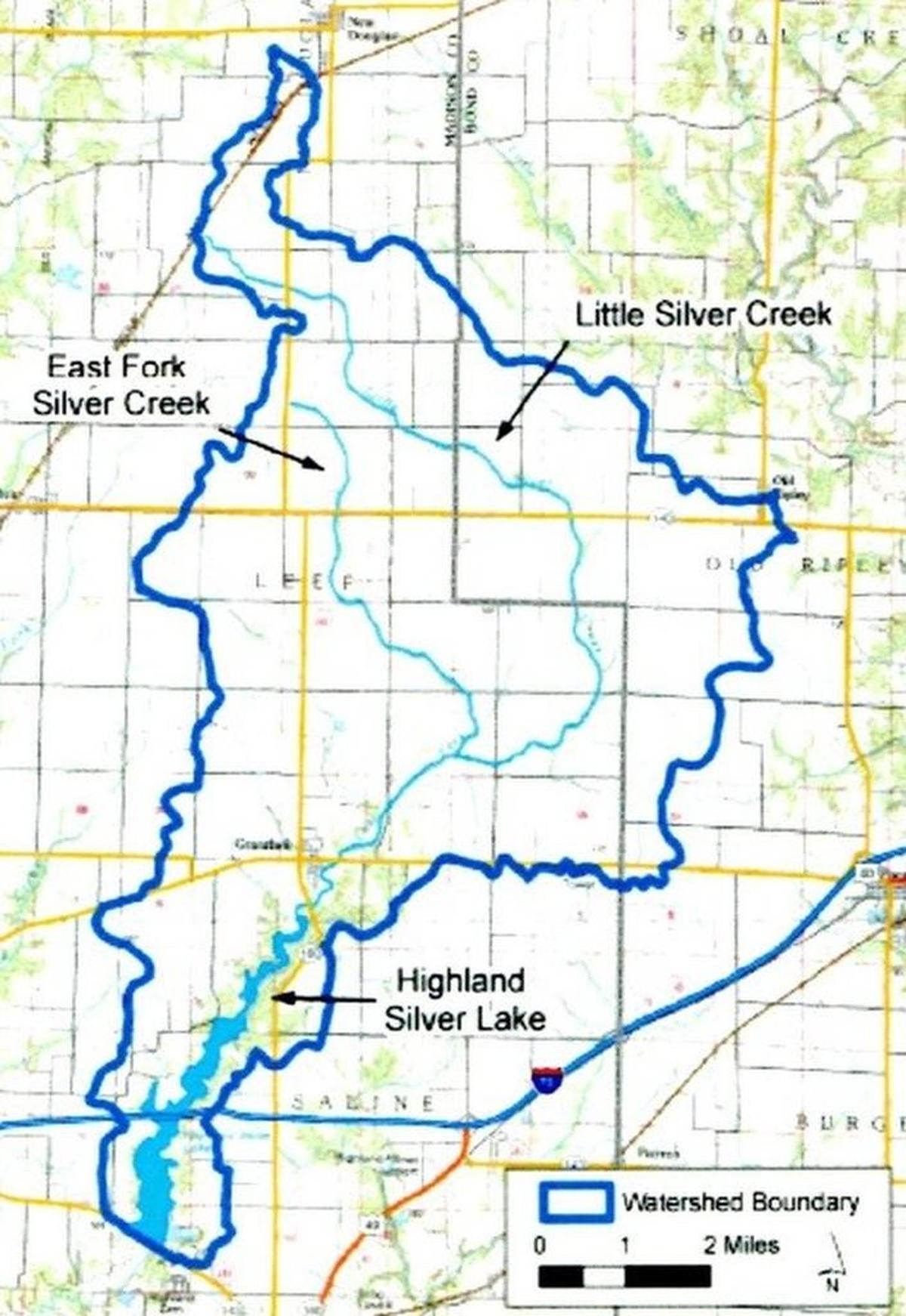 The 34,000 acre Silver Lake Watershed. Highland city officials are looking to partner with landowners and farmers within this area to help improve the quality of Silver Lake. The city along with other municipal and agiricultural orgainzations have joined the Madison County Soil and Water Conservation District to host a Cover Crop Field Day on Dec. 7 at Husche Farms located at 12610 Niggli Road in Highland. The event will cover ways that citizens can help.