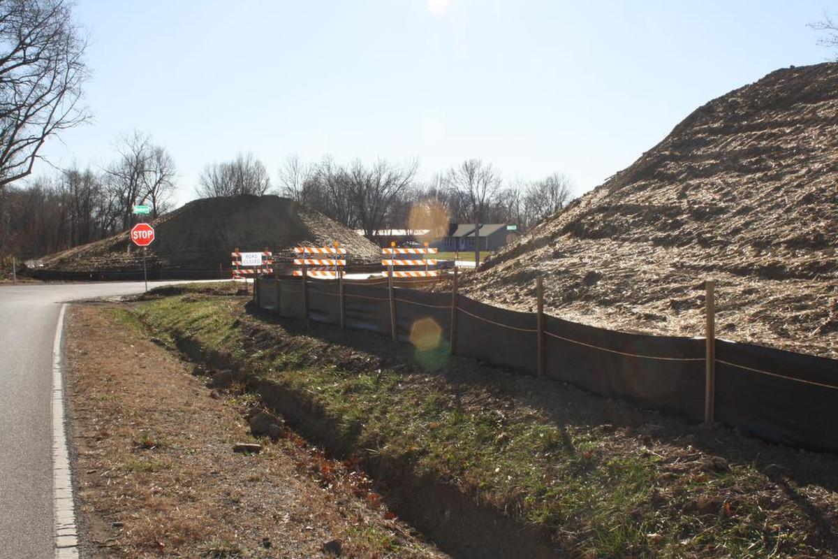 View of construction off Witte Road where the Bethel Road Bridge is expected to be installed along the former CSX Transportation Railroad alignment in October 2018 crossing over Bethel Road in rural O’Fallon for the Troy-O’Fallon Bike Trail Connector project.