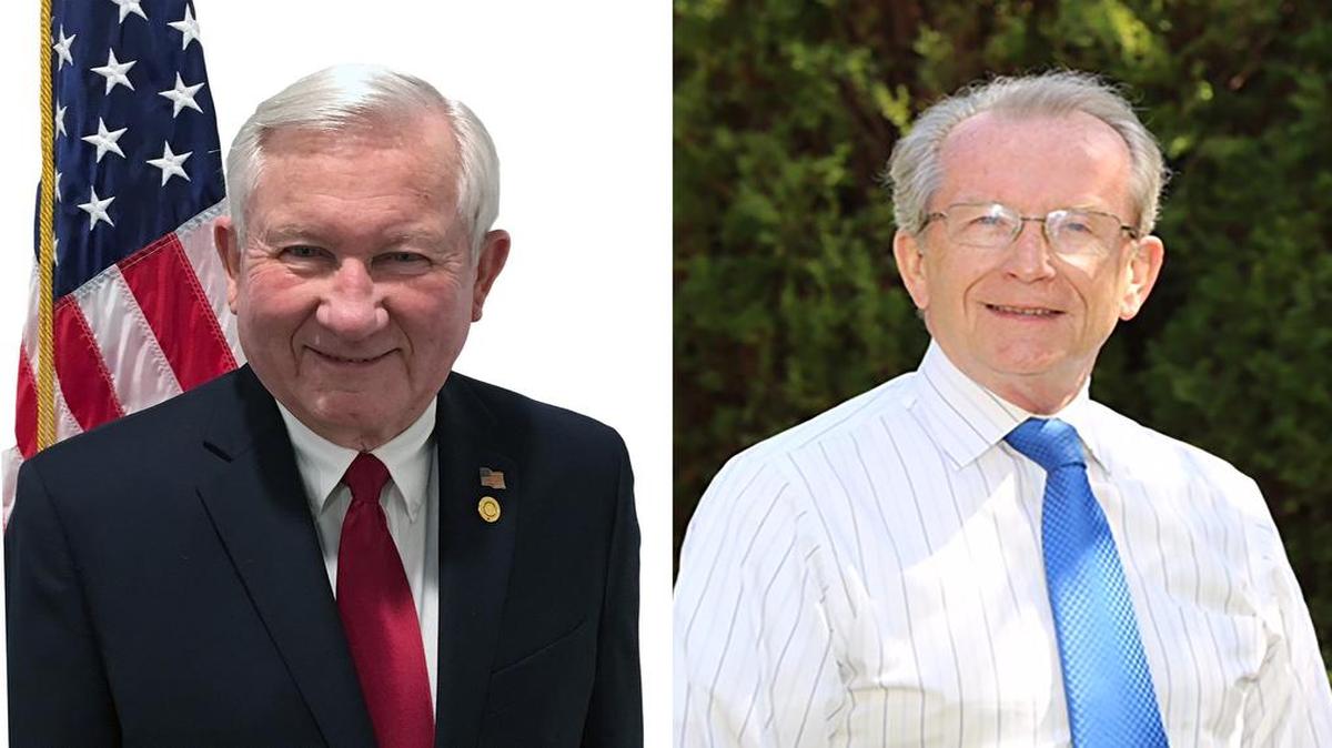 O’Fallon mayoral candidates Phil Goodwin, left, and Herb Roach, right.