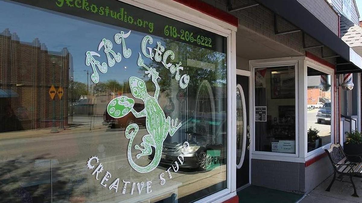 The new Art Gecko Creative Studio is at 125 E. State St. in downtown O'Fallon, just west of the caboose.