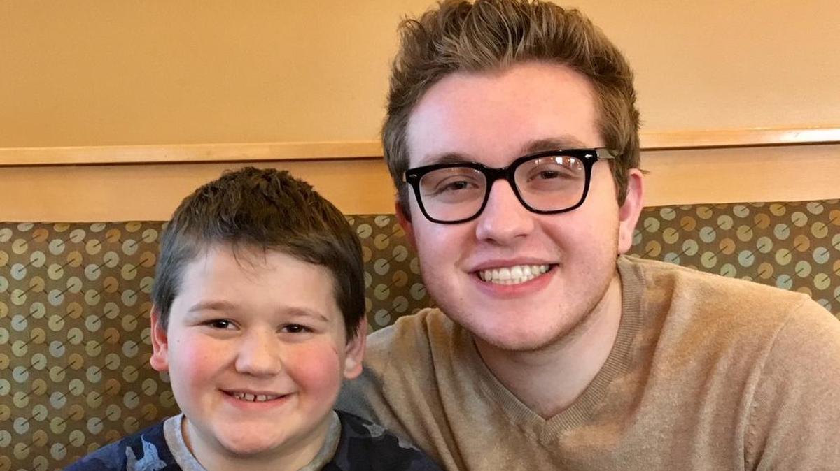 Brothers Paxton English and Bennett English, who star in the all-state production of “Big Fish” this weekend.