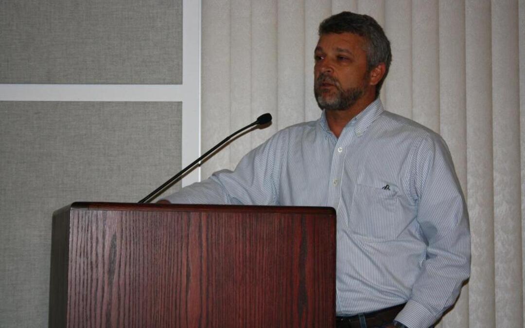 O’Fallonite Jack Koenig, supporter for the Destination O’Fallon project, addressed the O’Fallon city council Monday evening.