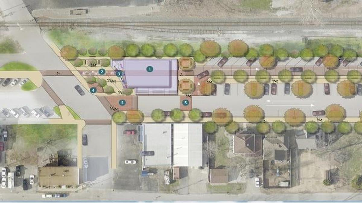 Downtown O’Fallon “Destination O’Fallon” conceptual design proposed currently, which is subject to change later.