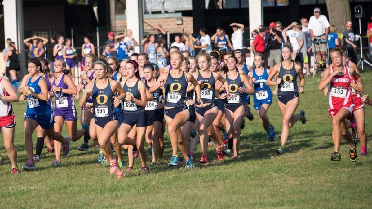 Members of the O’Fallon girls cross country team are off to the races during a meet this fall. The Panthers finished second in regional competition this past weekend and advanced to sectional action.