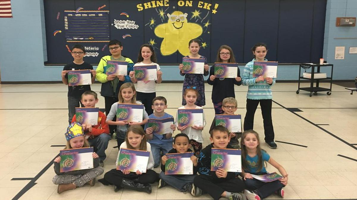 For the month of January, O’Fallon School District 90’s Estelle Kampmeyer Elementary had Character Builder winners who exhibited ‘self-control, which was January’s focus. Front row: Avery Heflin, Jillian Clark, Aaron Warhoover, Lucas Cook and Sidney Benedick. Middle Row: Connor Girard, Addison Crowe, Joey Goersch, Caroline Rich and Chase Bennion. Back row: Nathaniel Ellington, Elijah Garrison, Isabel Wells, Ashley Smith, Nellie Lanxon and Alexandra Markova