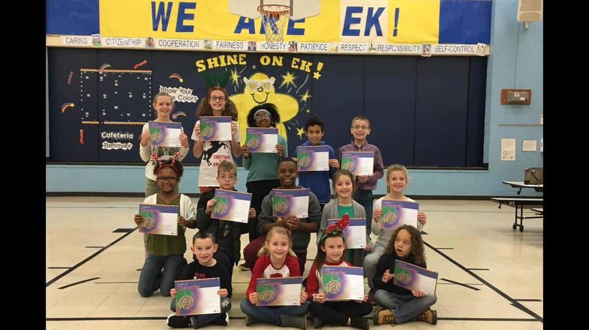 The Character Education word of the month at O’Fallon School District Estelle Kampmeyer Elementary for the month of December is caring, which is showing concern and kindness for others. The following are students who are being recognized for being caring. Front row, Mac Truran, Naomi Willis, Delaney Klier and Keaton Jackson. Middle row, Lena Lockridge, Keaton Bray, Carlin Wade, Madison Frederick and Grace Harris. Back row, Kennedy Harris, Eden Simmons, Teyla Jones, Jaydon Anderson, Kaden Schaefer. Not pictured are Braelyn Kramer and Beckham Stroud.