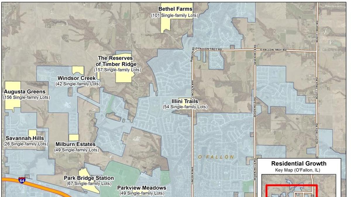 This map show new developments in O’Fallon.