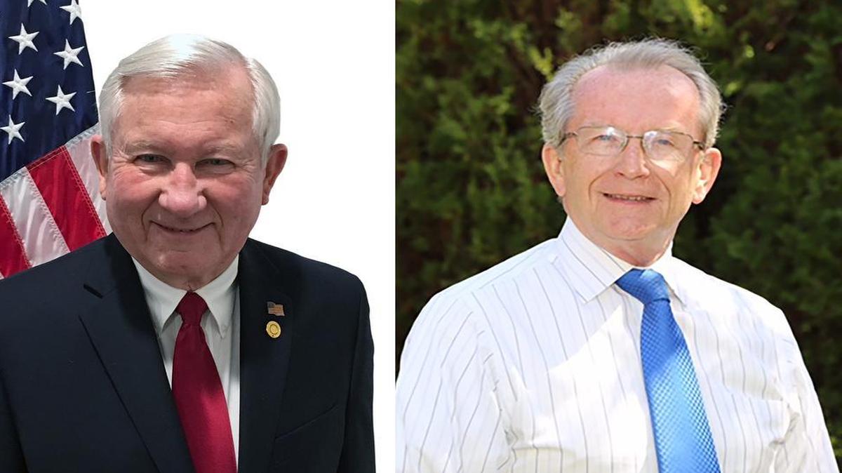 O’Fallon mayoral candidates Phil Goodwin, left, and Herb Roach, right.
