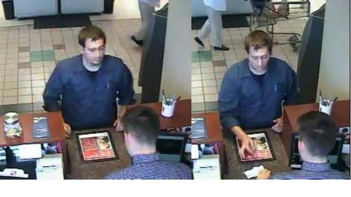 Shiloh police say this man entered the First Bank inside the Dierberg’s grocery store at 4040 Green Mount Crossing Drive and handed a teller a note announcing a robbery and demanding cash.