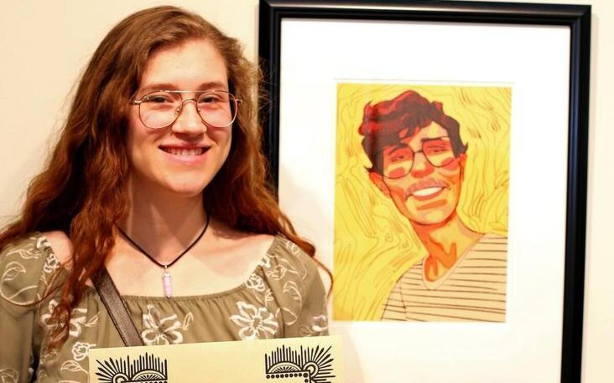 Jasmine Claros of O’Fallon won a Midwest Salute to the Arts Festival Committee 2-D Award for her digital drawing, “Wow, Lynn, You Did It Again.”