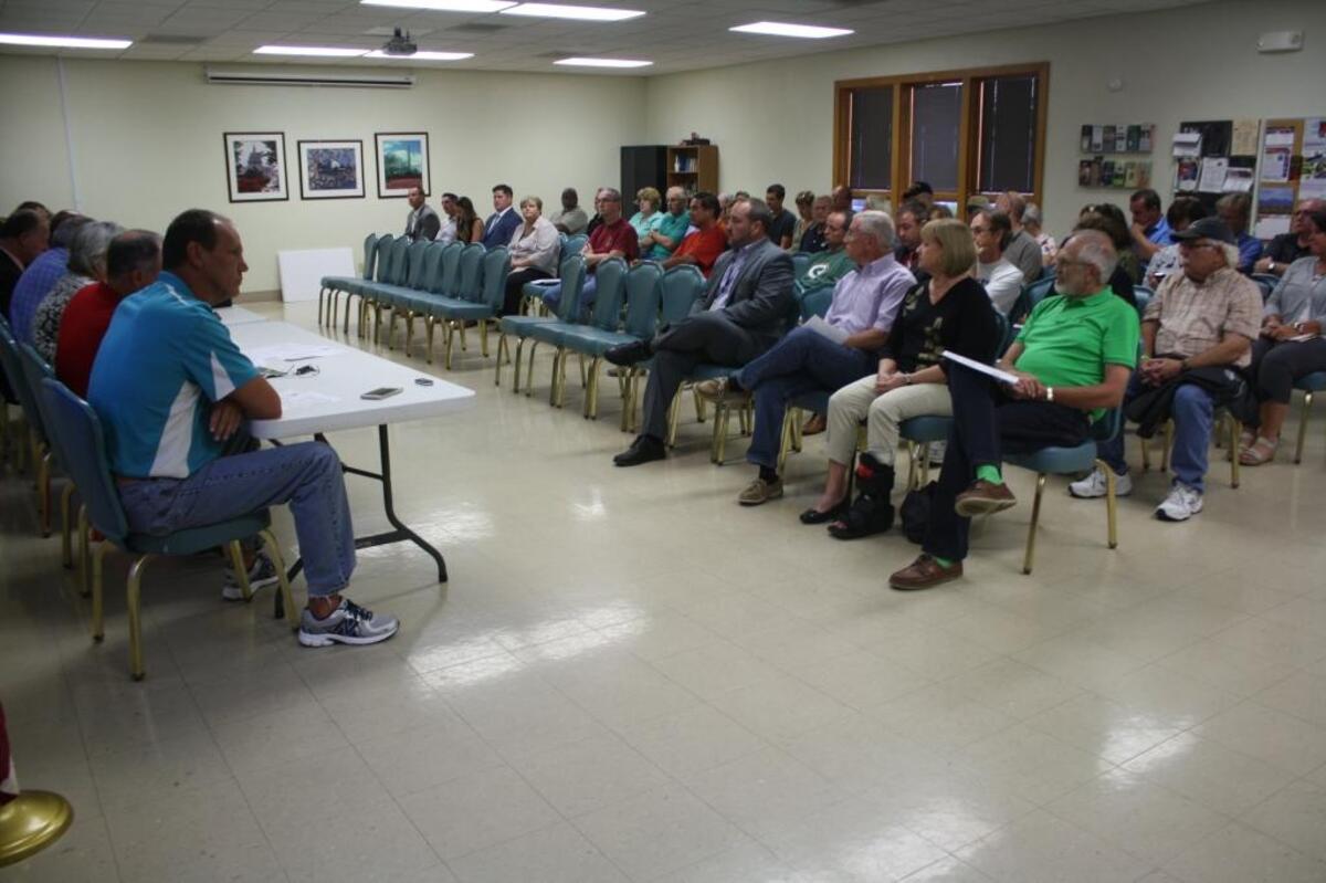 Over 40 people attended the Shiloh board meeting Tuesday, Sept. 5, 2017 at the Shiloh Senior Center.