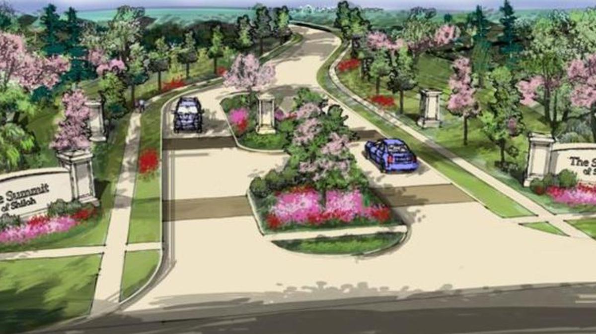 An artist’s rendering of the entrance to The Summit of Shiloh