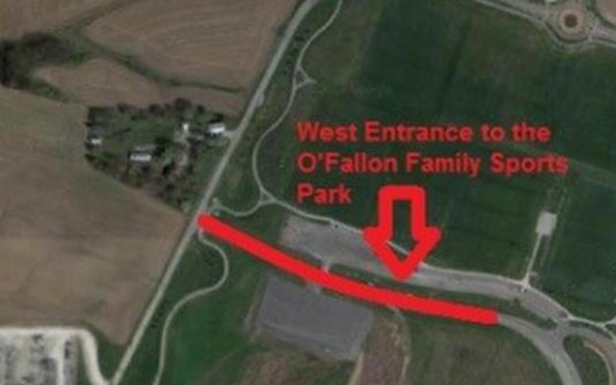 Beginning on Tuesday, June 13, 2017, the west entrance (coming from Venita Road) of the O’Fallon Family Sports Park will be closed to traffic for construction. It is unknown, at this time, when the entrance will be reopened to traffic.