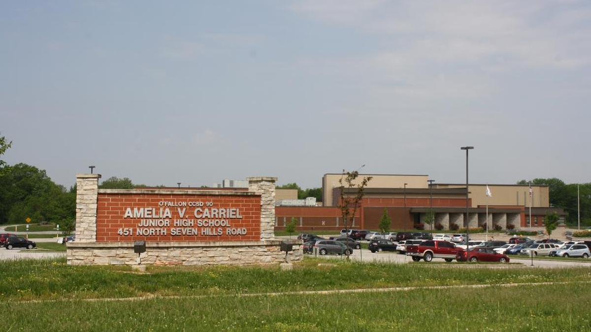Amelia V. Carriel Junior High School in O’Fallon, seen in this file photo, was recently ranked one of the best public middle schools in St. Clair County by Niche.