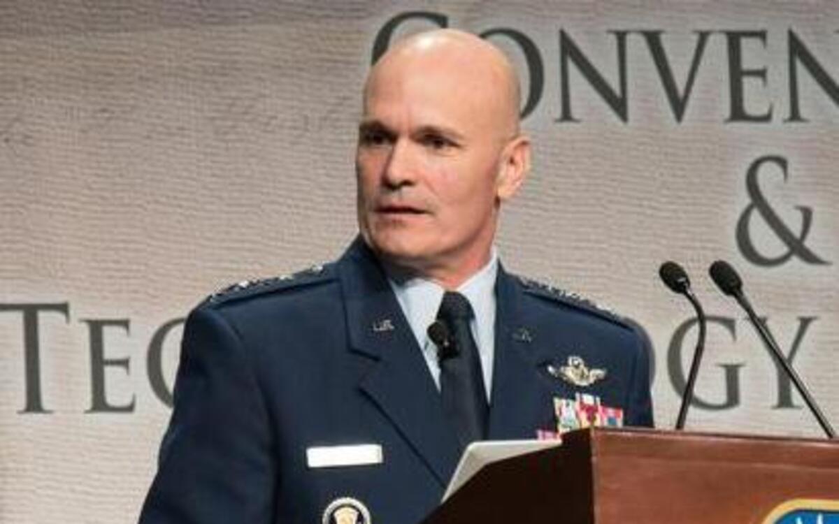 Gen. Carlton D. Everhart II, Air Mobility Command commander, discusses the impact mobility airmen have on enhancing the future of Rapid Global Mobility during his keynote speech at the 48th Air Mobility Command and Airlift/Tanker Association Symposium in Nashville, Tenn.