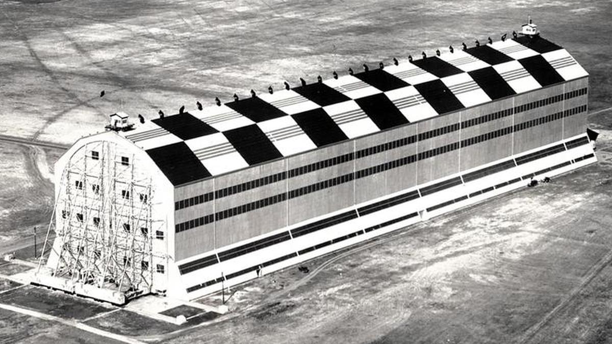 Pictured is the Airship Hangar on Nov. 4, 1931.