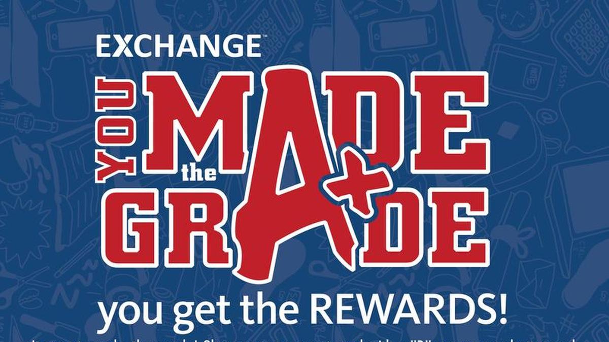 The Army & Air Force Exchange Service’s You Made the Grade program is rewarding Scott Air Force Base students who excel in the classroom during the 2018-19 school year.