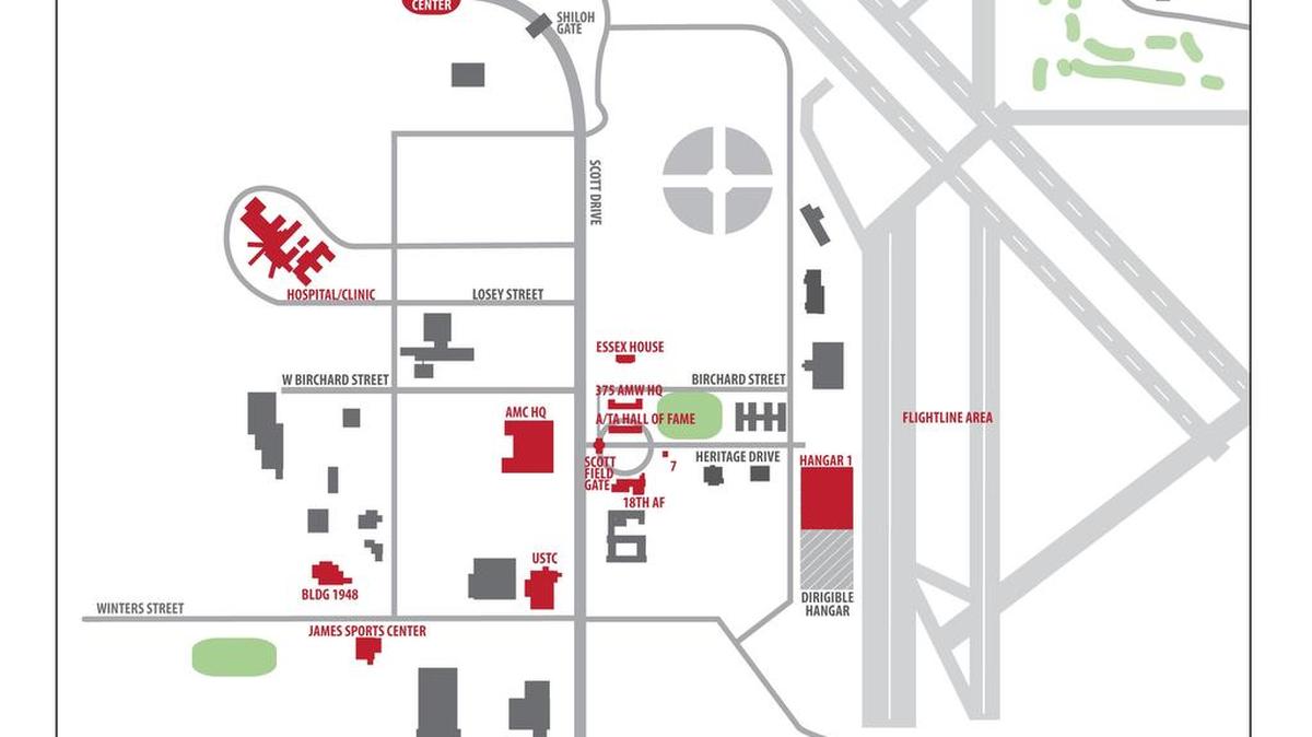 Pictured is a map of historic sites around Scott.