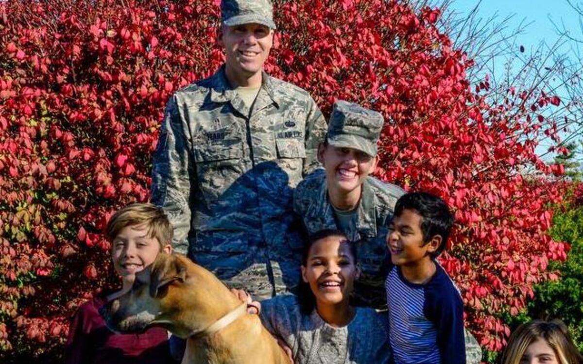 The Fears family includes Tech. Sgt. Timothy Fears, Defense Intelligence Agency; Master Sgt. Ashley Fears, 38th Cyberspace Readiness Squadron; Aiden, 12; LaShauna, 13; José, 7; and Bella, 10.