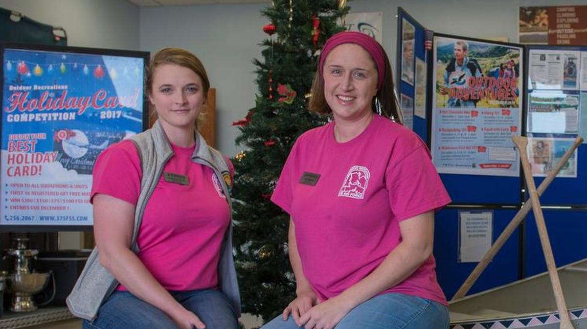 Jessica Petot, 375th Force Support Squadron Outdoor Recreation aid, and Jen Ramos, 375th FSS Outdoor Recreation assistant director, are this week’s “Showcase on ICE.”