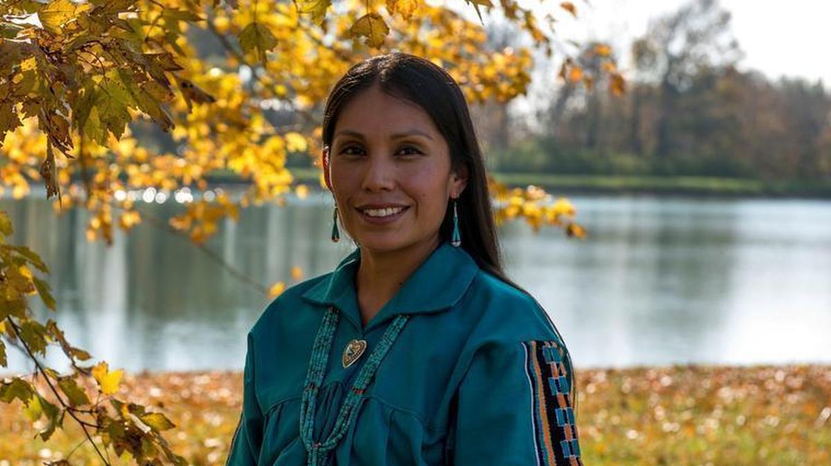 Lt. Col. Maureen Trujillo-Andree, 375th Operations Support Squadron commander, is from Cochiti Pueblo, a Native American reservation in New Mexico.