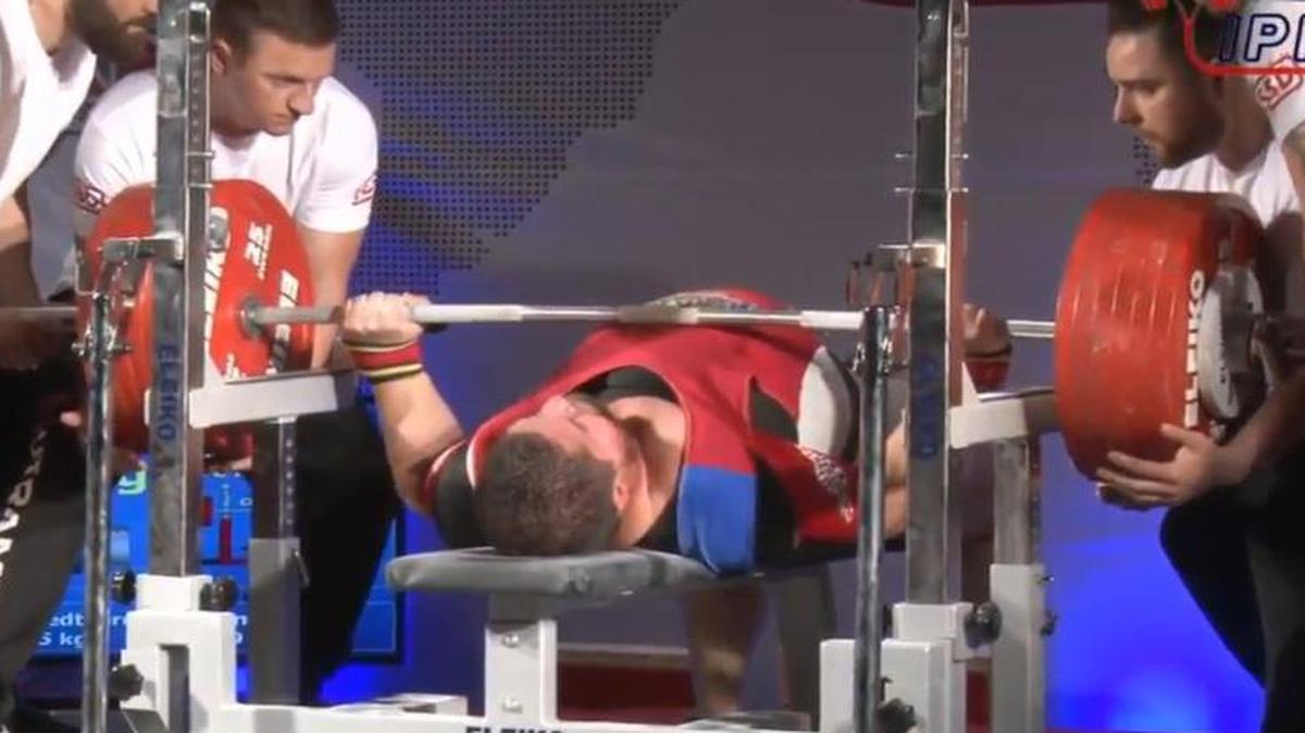 Brady Stewart, 375th Comptroller Squadron Financial Analyst, bench pressed a total of 738.5 pounds during The World Open Bench Press Championships in Denmark this spring. That performance helped him earn the silver medal and also break the American bench press record for the fifth consecutive time.