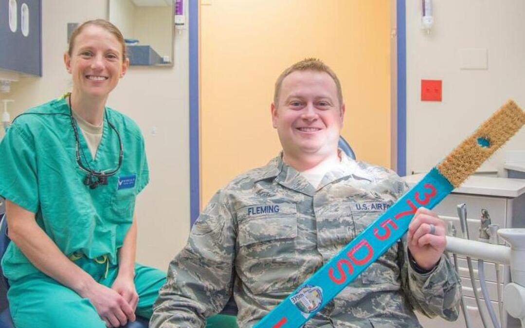 Capt. Michelle Prather, 375th Dental Squadron flight commander and Tech. Sgt. Jon Fleming, 375th DS flight chief, are two of this week’s “Showcase on ICE.” Their duties include oversight of dental records and reception, infection control, radiology, patient safety, and logistics. They began their patient safety initiative by incorporating cross communication within the squadron, which directly impacts the safety of all wing members. They created an innovated real-time strategy focus that tracks unit metrics, transparency of potential clinic issues and specifically reporting patient safety related events. This process promotes self-reporting from the lowest level to the top, in order to improve a highly reliable organization. Prather and Fleming are two young leaders who, through innovation, communication and dedication to excellence, have created a trusted clinic where employees, patients and leadership feel confident with the care that is provided.