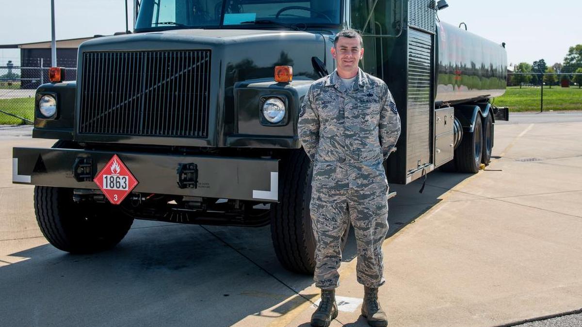 Tech. Sgt. Brandon Wright, 375th Logistics Readiness Squadron fuels management operations section chief, is this week’s Showcase Airman. Photo by Airman 1st Class Tara Stetler
