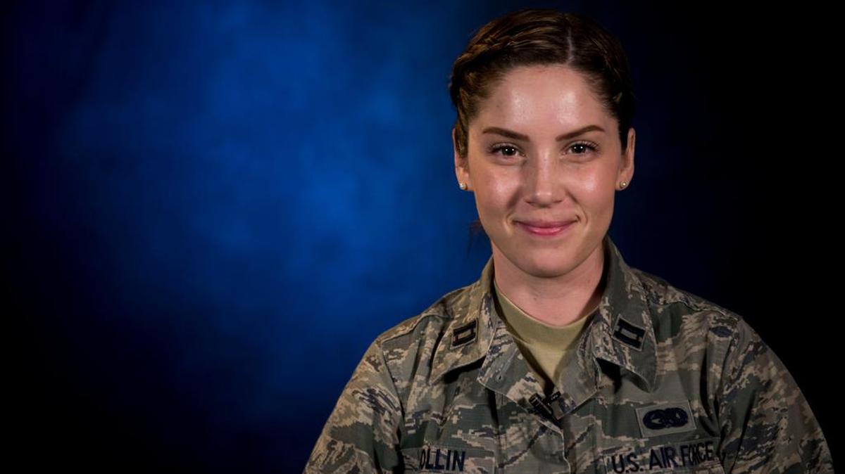 CAPT. MEGHAN HOLLIN, 635TH SUPPLY CHAIN OPERATIONS WING: “Phyllis Karch is my great-grandmother who was born in 1919. Her father passed away not long after she was born. While her mother worked, she took on many responsibilities including raising her three brothers. She was very passionate about education in a time when many people, especially women, did not graduate high school. She graduated from high school along with her brothers. She married my great-grandfather and had a family. Education remained important to her. My great-grandmother had read about many places growing up, and she traveled on her own, made her own plans and paved her own way. The importance of reading and education was something that she ingrained in me from a very early age. I can describe her as humble, smart, and as a truly giving person.”