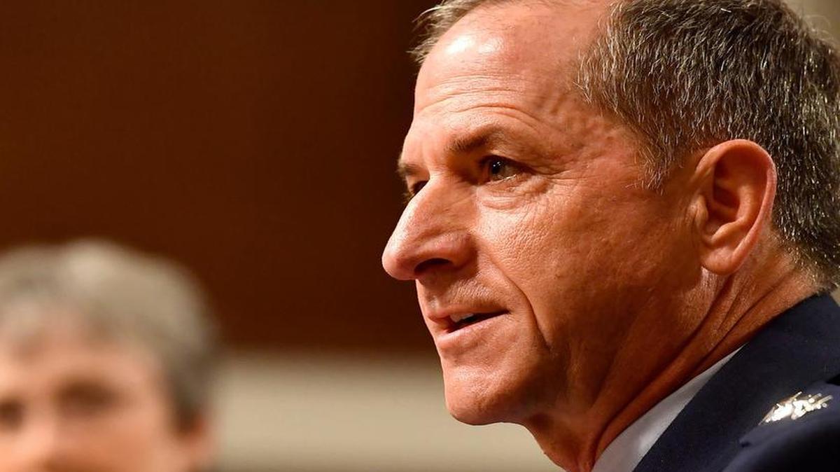 Air Force Chief of Staff Gen. David Goldfein testifies before the Senate Armed Services Committee in Washington, D.C. The top leaders gave their testimony on the posture of the Department of the Air Force in review of the Defense Authorization Request for Fiscal Year 2018 and the Future Years’ Defense Program.