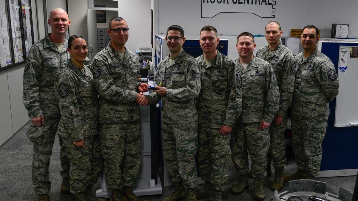 Team Scott’s First Sergeant Council selected Staff Sgt. Kyle Griffin, 837th Cyberspace Operations Squadron, to receive the Diamond Sharp Award. The council states that he is a remarkable leader and asset to his Cyber Protection team and Squadron. He has remained focused and operationally driven, completing his 5-level upgrade training six months ahead of schedule, earning the Squadron’s Achiever of the Month. In the meantime he worked in the time to fulfill his Community College of the Air Force Degree requirements in cybersecurity while maintaining a 3.9 GPA and also earning the John L. Levitow Award for his leadership and academic excellence at Airman Leadership School. Griffin also volunteered to lead a 30-member team at an Exceptional Family Member Program morale event, which organized activities that helped enrich the quality of life for 100 base family members, thus helping him win the squadron’s NCO of the Quarter.