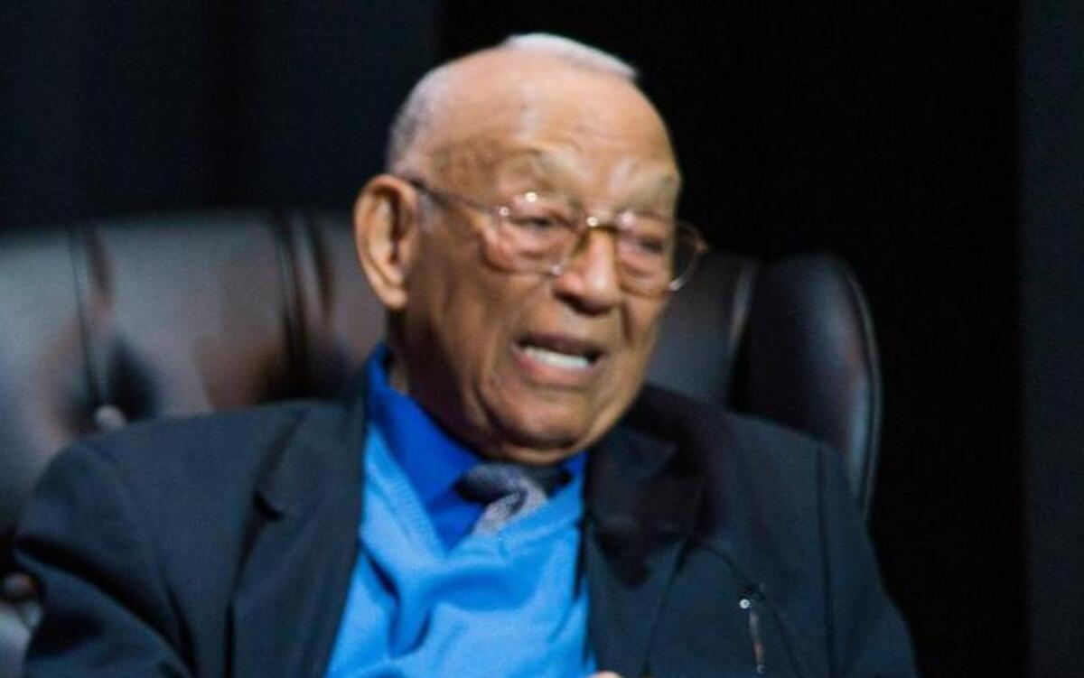 Retired Lt. Col. Robert Friend, a Tuskegee Airman, shared his story and perspectives on leadership during a presentation at Scott AFB. He is one of 16 Red Tail Pilots still living and is the fourth oldest at 97 years old as well as a Congressional Gold Medal recipient.