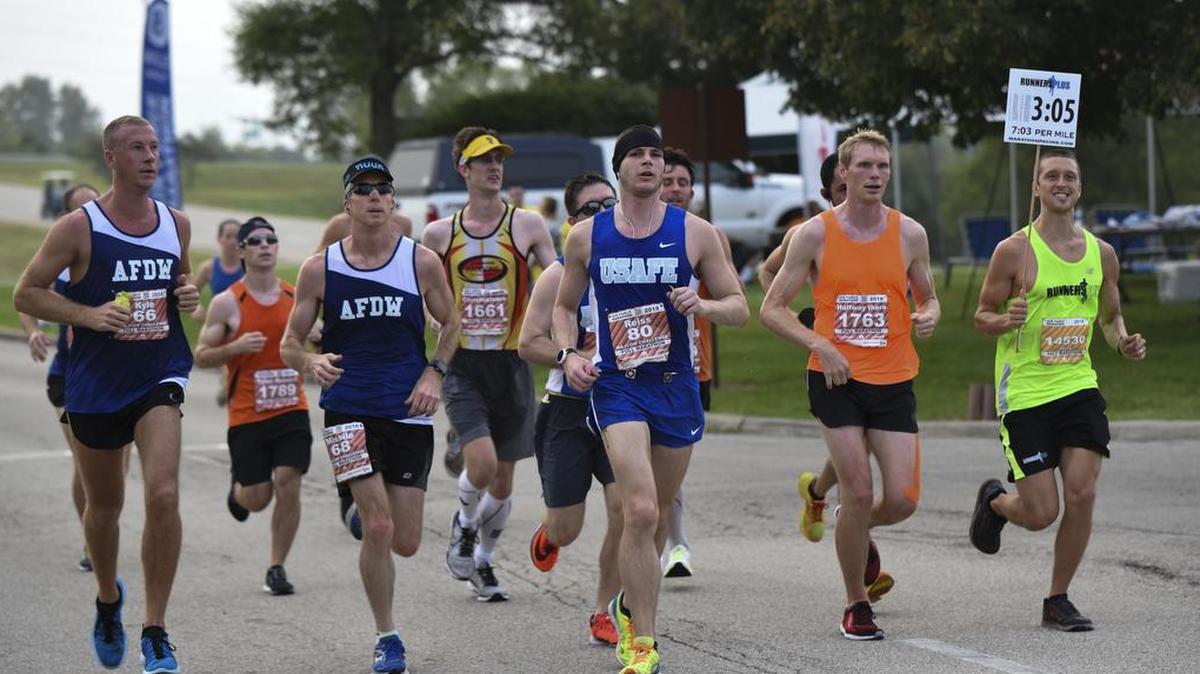 Runners participate in the 2018 Air Force Marathon. Registration for the 2019 event opened Jan. 1 with major changes designed to improve the experience for more than 12,000 annual runners.
