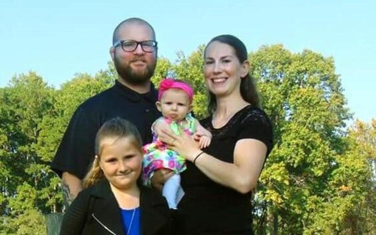 Staff Sgt. Shalon Sabo, 15th Operational Weather Squadron, with her family: husband John; daughter, Avery; and step-daughter Kayleigh.
