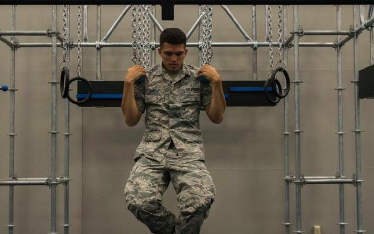 As part of an Air Force effort to focus on Comprehensive Airman Fitness—the physical, mental, social and spiritual fitness needed to achieve readiness and resilience—James Gym installed a new “battle rig.” The rig uses multi-station devices to enhance functional fitness training in individuals and teams. Battle rigs help participants train their muscles to work together interdependently while they make strategic choices along the course.