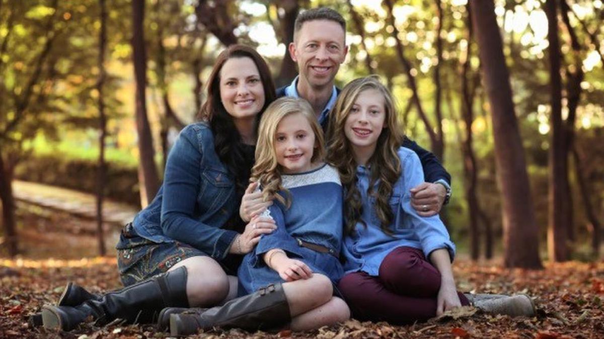 Col. Joseph Meyer, 375th Air Mobility Wing vice commander, is pictured with his wife, Brandy, and two daughters, Eleanor and Evelyn. Over the span of his 21-year-career, Meyer has held four positions at Scott Air Force Base, including his current position as vice commander. Courtesy photo