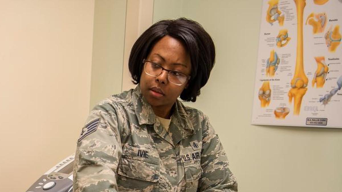 Staff Sgt. China Ivie, 375th Medical Operations Squadron medical services flight chief, is this week’s Showcase Airman. Photo by Senior Airman Melissa Estevez