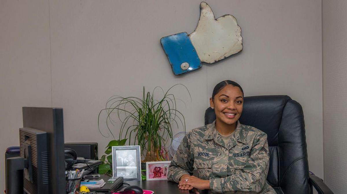 Airman 1st Class Lorna Booze, 375th Air Mobility Wing Public Affairs broadcast journalist, is this week’s “Showcase on ICE.” As a member of the two-person social media team, she helps oversee 63 social media managers of 36 Scott Facebook pages. Booze coordinated with the commander’s action group team to achieve a unique way to message the 375th AMW unit effectiveness inspection for a commander’s call. She also spearheaded the new “Showcase Shuttle” video series, which blends Air Force messaging with music focused on young Airmen. The first video gained 40,000 views from the commander’s page alone, the largest effects-based video reach since Scott joined the social media forum in 2010. The social media team was also selected as a superior performer team during the recent UEI inspection.
