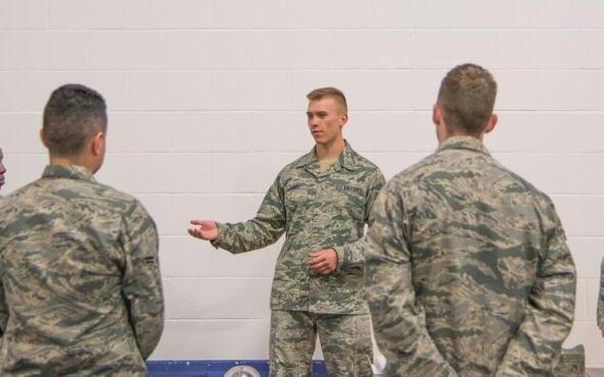 The Air Force Honor Guard conducted a recruiting presentation at Scott on May 8 as well as training for the Scott AFB Honor Guard members May 8-17. The training was part of an Air Force Honor Guard initiative to keep standards high across the entire Air Force.