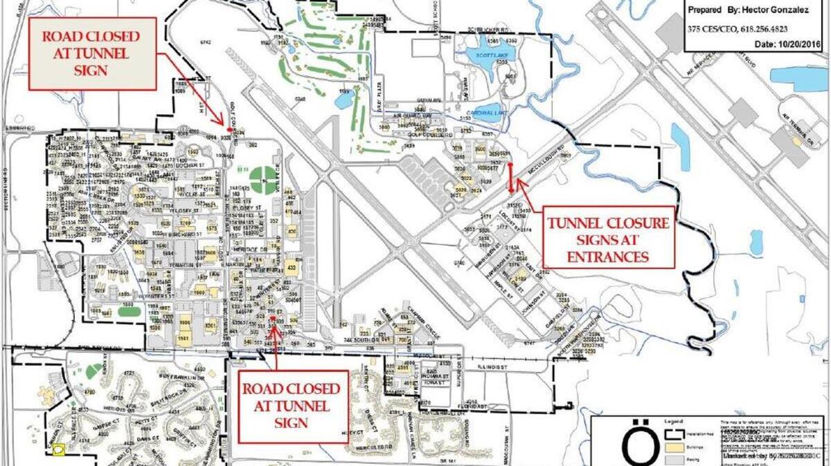 Beginning at 7 a.m. Nov. 12, East Drive will be closed at the tunnel for the purpose of installing the new LED tunnel lights. This closure is necessary to upgrade base lighting to current standards. East Drive is scheduled to re-open at 3 p.m. Nov. 12. Please plan accordingly for this closure. The 375th Civil Engineer Squadron greatly appreciates everyone’s patience and understanding as they continue to upgrade the base infrastructure.