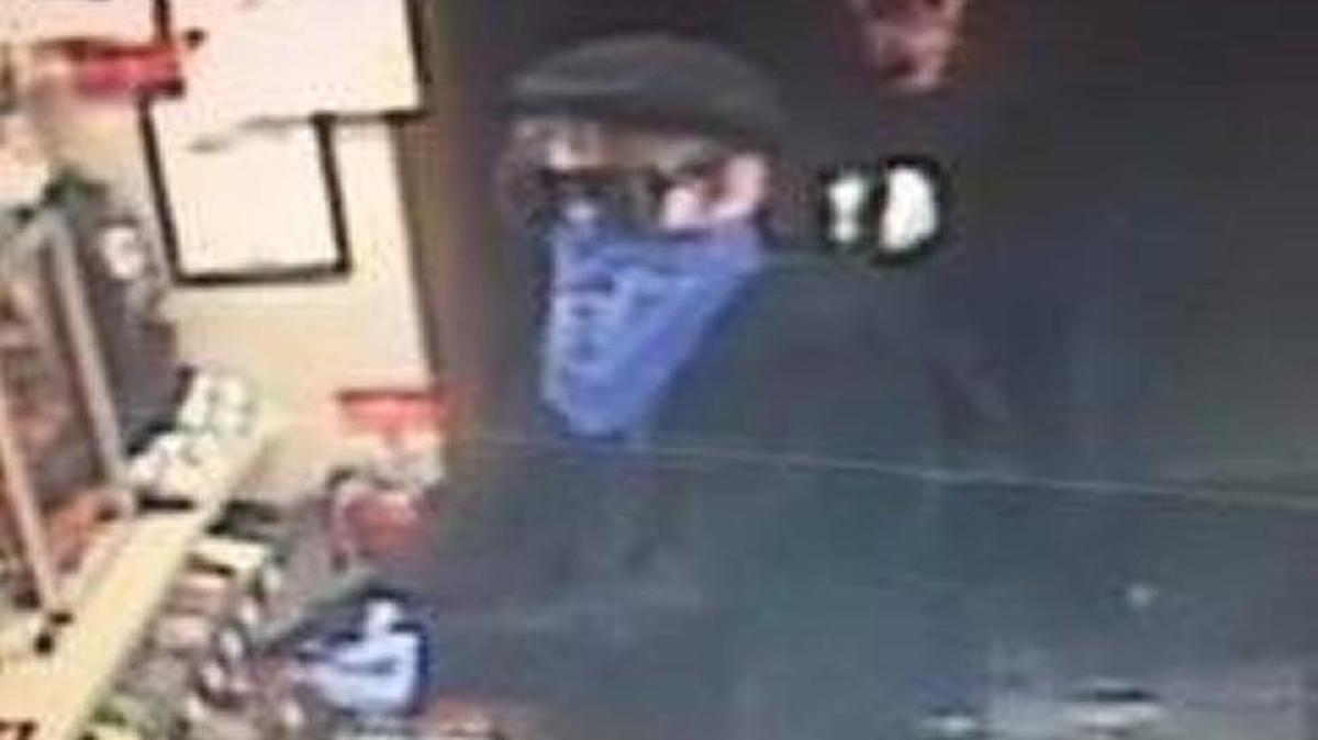 Surveillance image of one of the robbers.