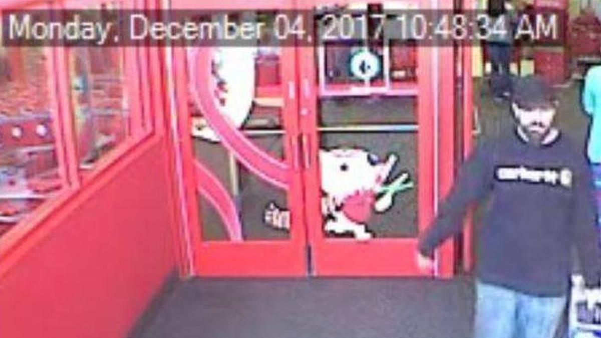 Shiloh police released this image of a man they say walked out a Shiloh Target store on two occasions with a vacuum he did not purchase.