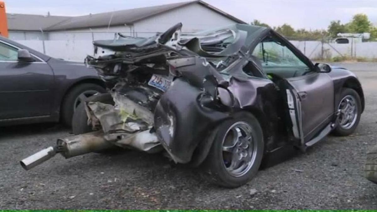 The Mitsubishi driven by Samatha Miller received heavy damage when it was hit from behind by a Chevy pickup driven by Steven Willis of Maryville. Miller, standing outside her car after it had a flat tire on Interstate 55, also was hit by the pickup. She suffered fatal injuries.