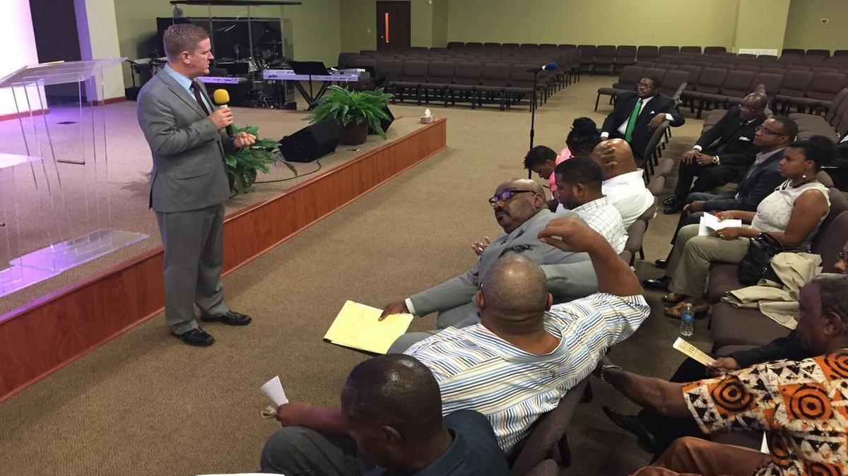 
St. Clair County State’s Attorney Brendan Kelly speaks Tuesday about the program.
