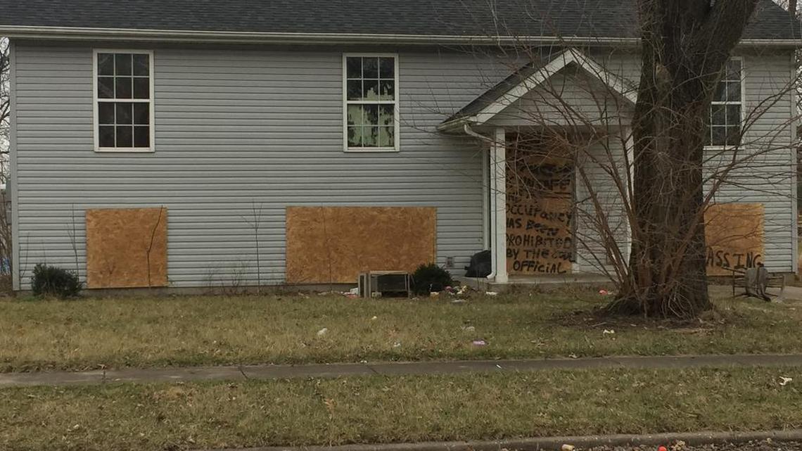 Emergency responders went to this house on Main Street in New Douglas early Tuesday to help an infant who was reportedly not breathing. A 2-month-old boy was later pronounced dead at Staunton Memorial Hospital.
