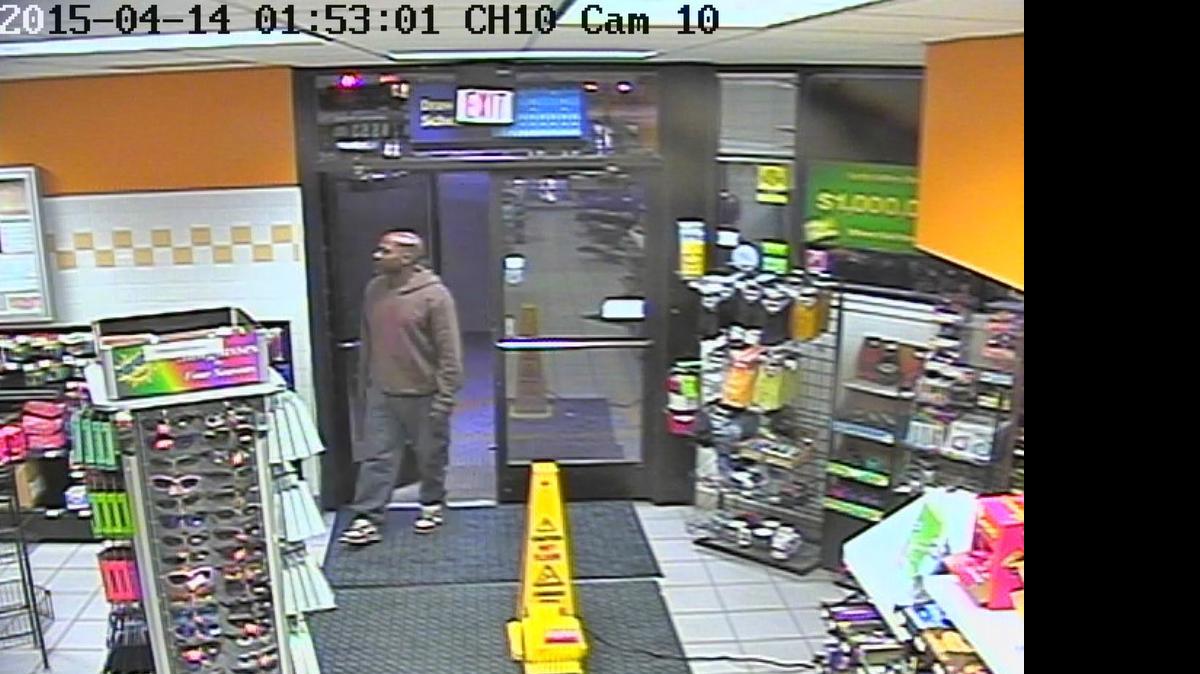 
Collinsville Police provided this surveillance photo of a suspect in the rim and tire theft.
