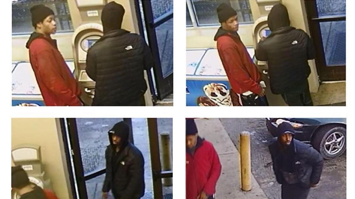 This is surveillance footage from January that showed the suspects wanted in connection with the armed robbery of an 86-year-old man in his garage near the west side of Belleville.