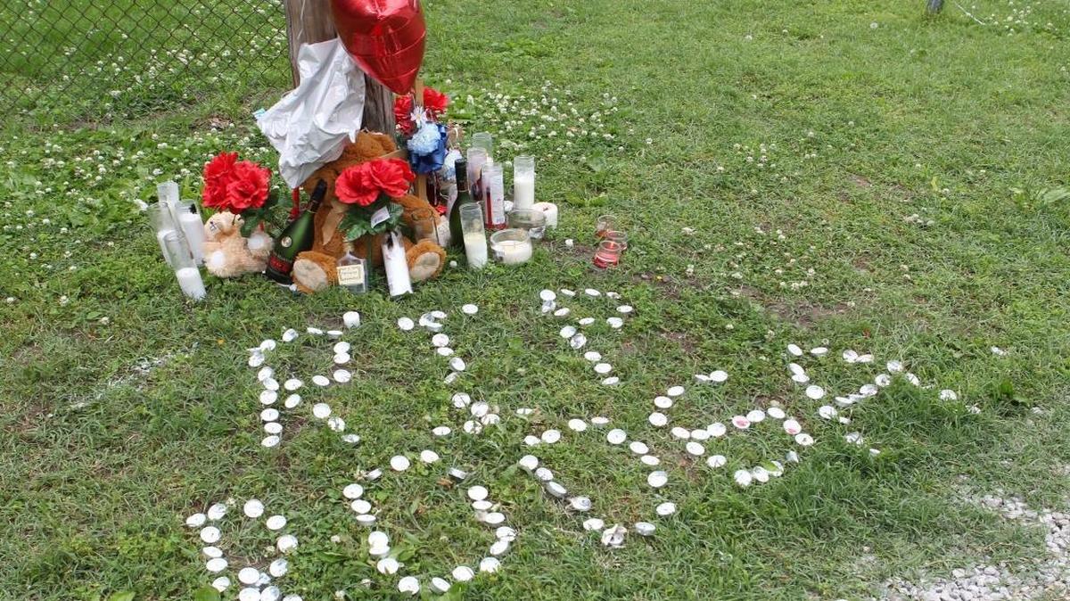 A memorial for Lamondo Brown is located at the corner of Williams and Ellen streets in Cahokia.
